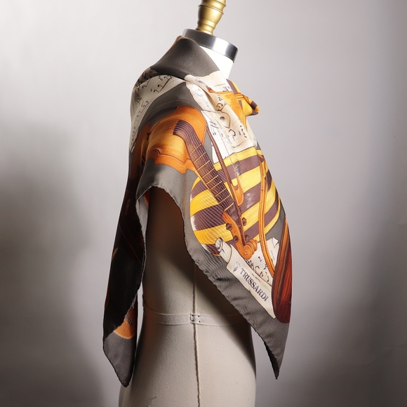 Trussardi Vintage Silk Scarf Made in Italy - Picture 8 of 11